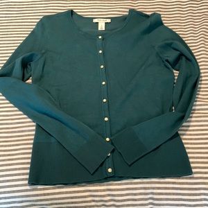White House Black Market Green cardigan